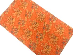 未使用品　青海波に花模様織り出し　袋帯